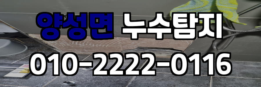 양성면 누수탐지 비용