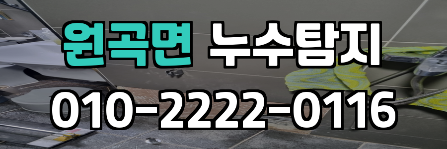 원곡면 누수탐지 비용