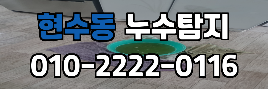현수동 누수탐지 비용