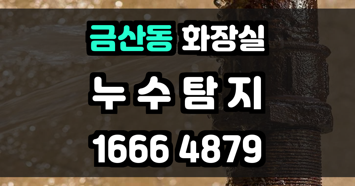 금산동 화장실 누수