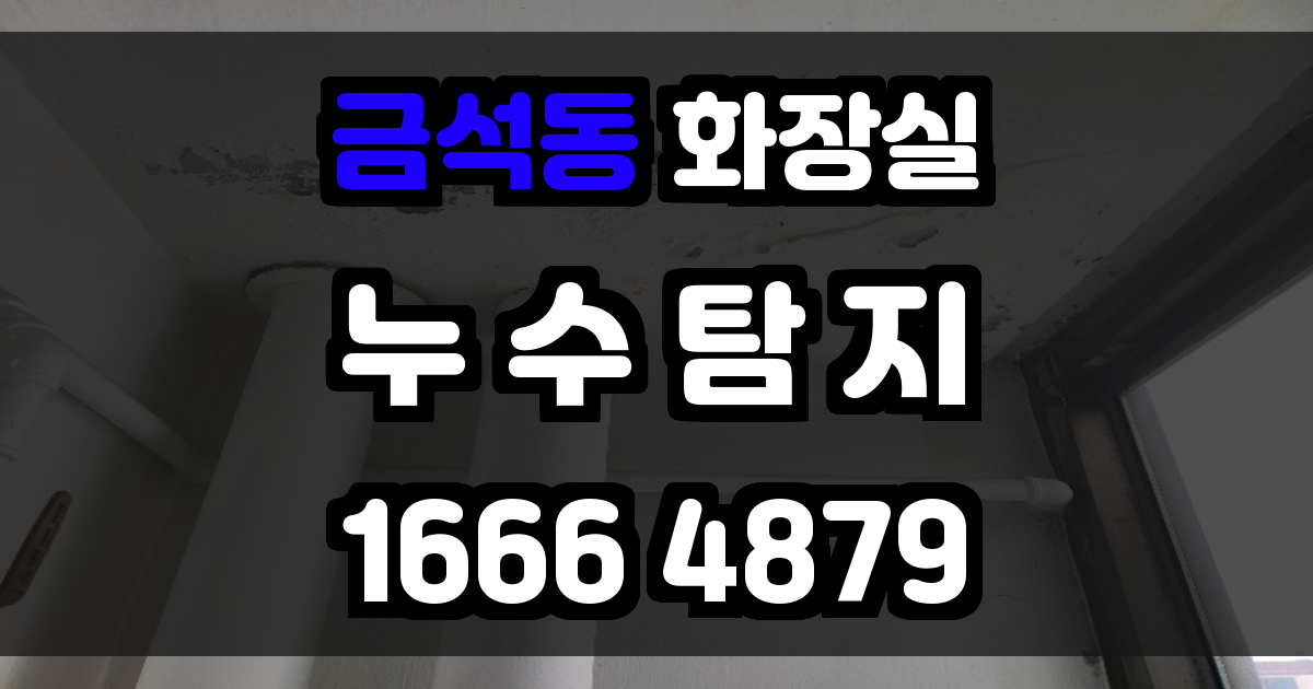 금석동 화장실 누수