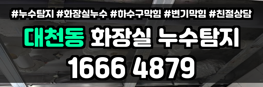 대천동 화장실 누수