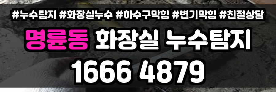 명륜동 화장실 누수