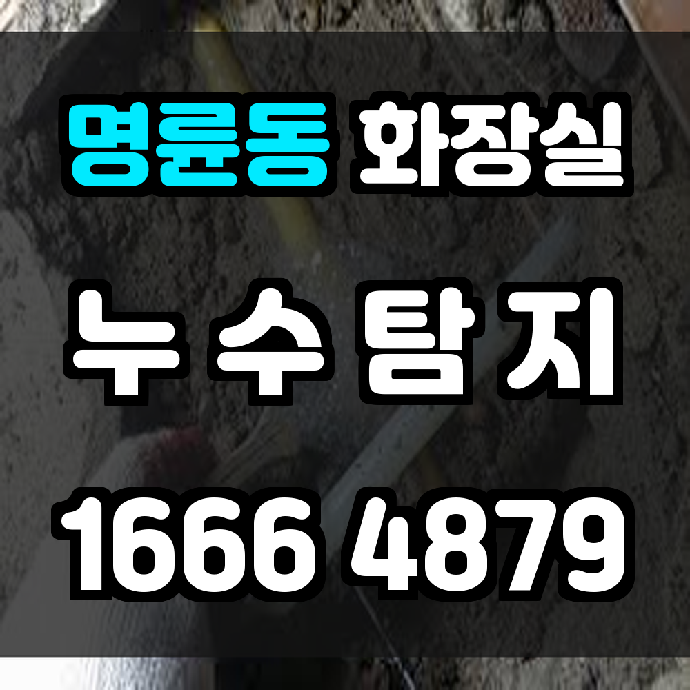 명륜동 화장실 누수