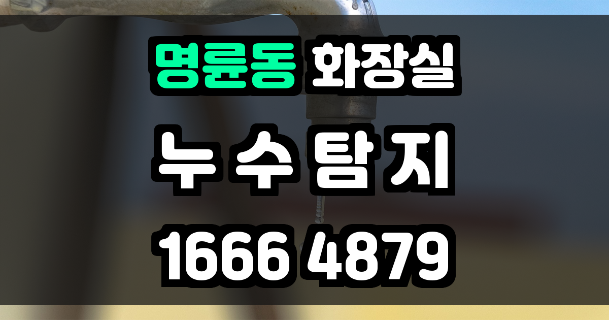 명륜동 화장실 누수