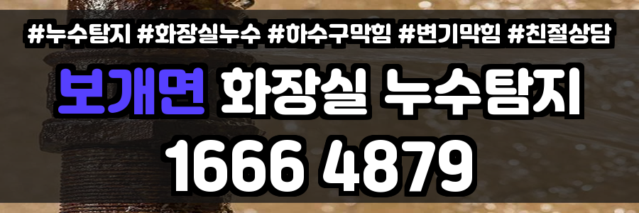 보개면 화장실 누수