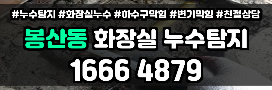 봉산동 화장실 누수