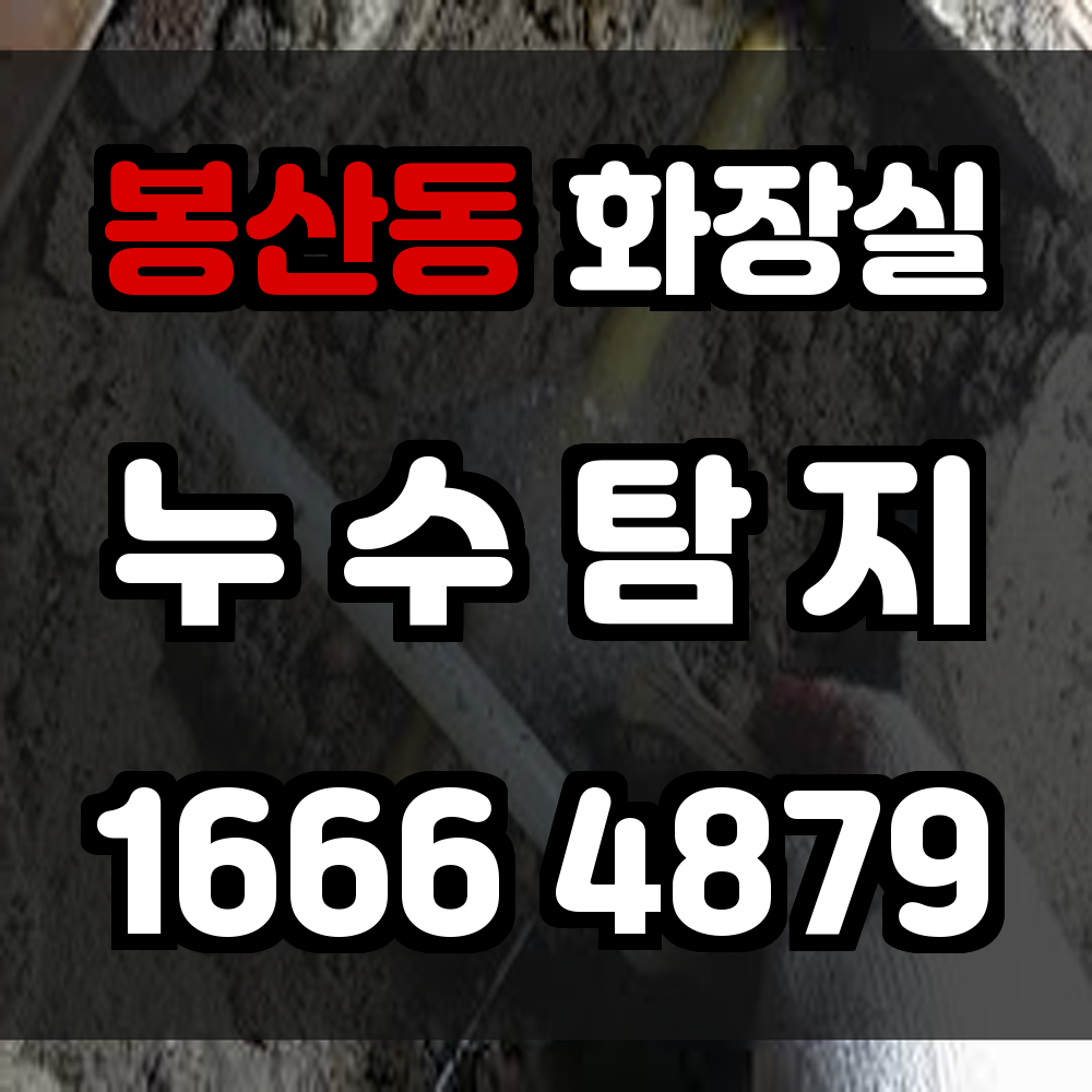 봉산동 화장실 누수