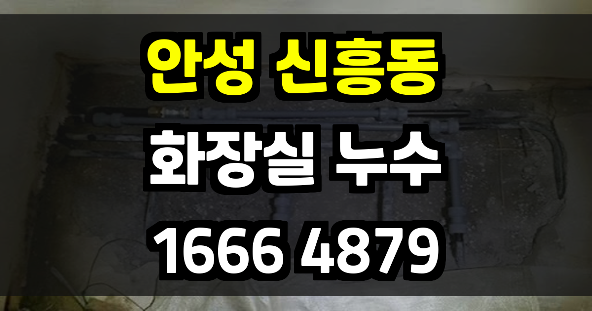 안성 신흥동 화장실 누수