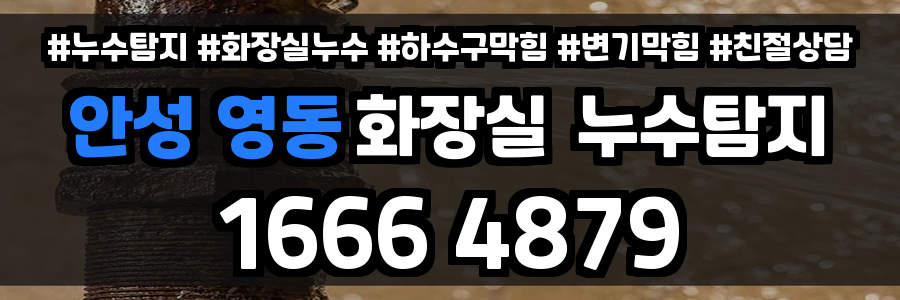 안성 영동 화장실 누수