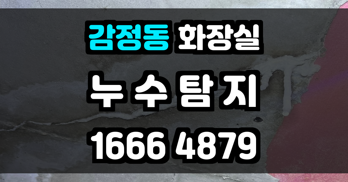 감정동 화장실 누수