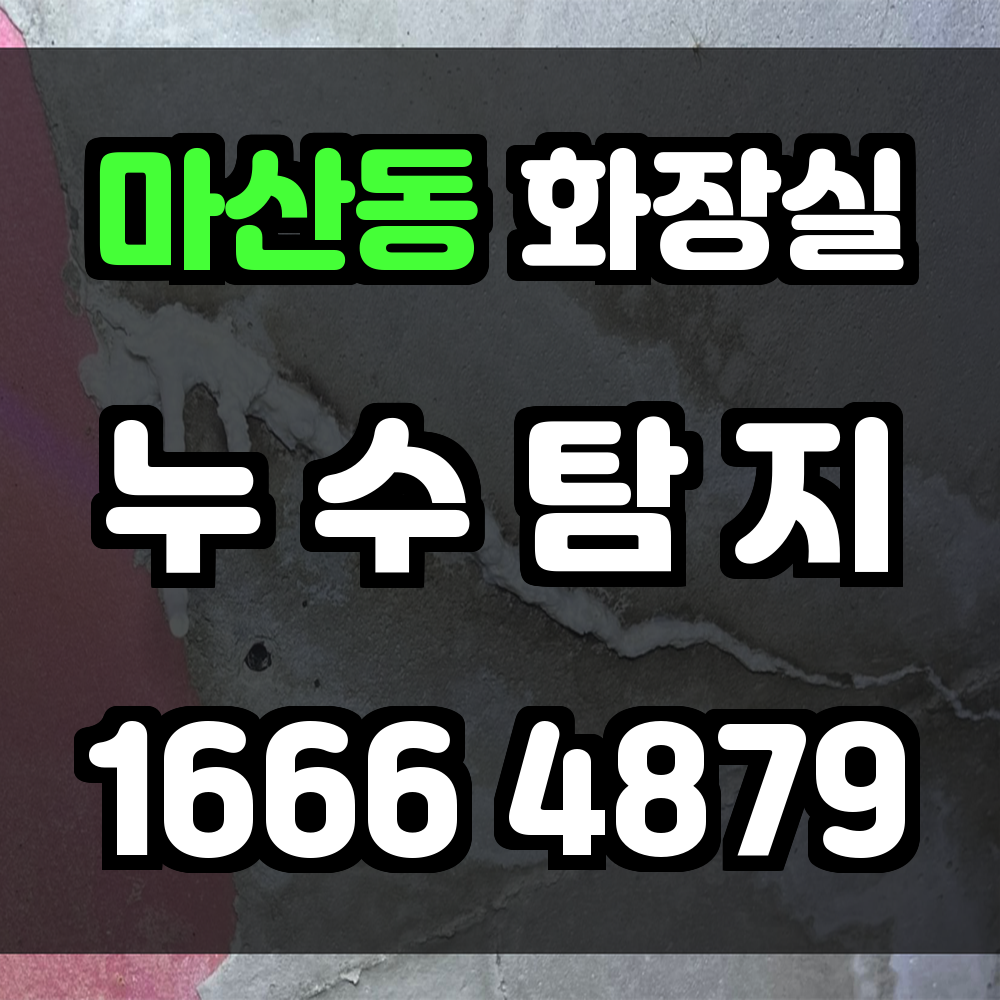 마산동 누수탐지