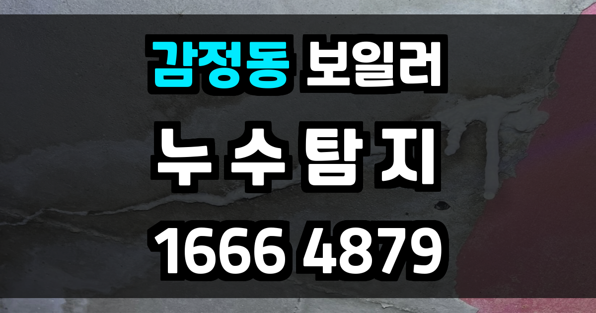 감정동 보일러 누수