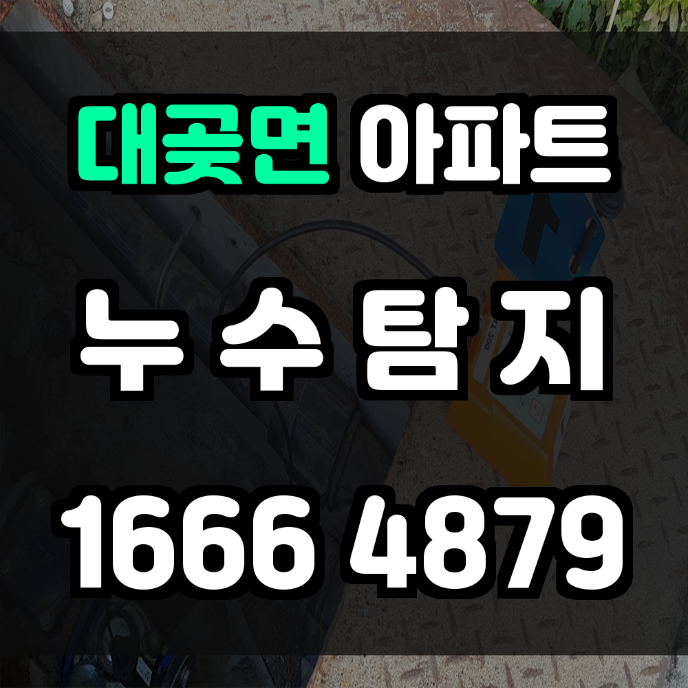 대곶면 아파트 누수탐지 조기 진단으로 불편 없이 빠르게 해결합니다