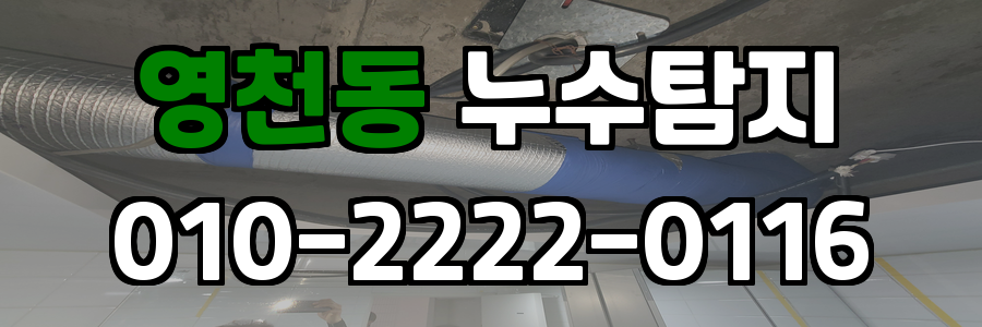 영천동 누수탐지 비용