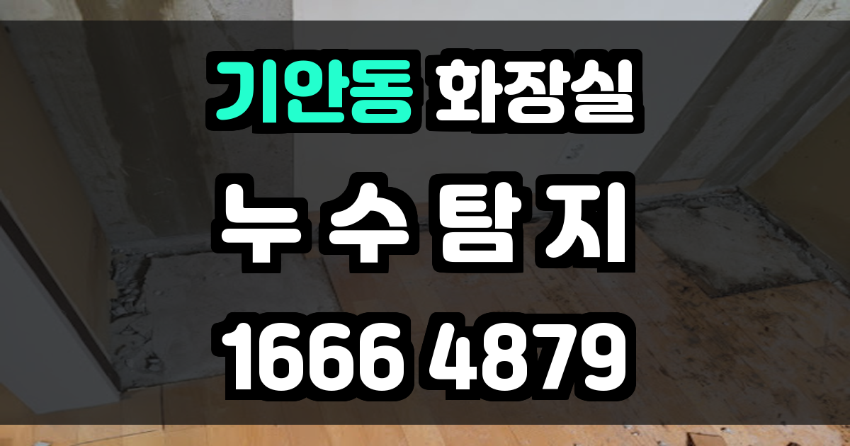 기안동 화장실 누수
