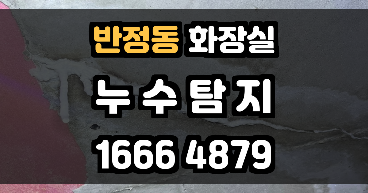 반정동 화장실 누수