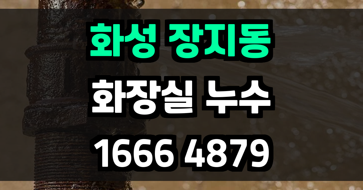 화성 장지도 화장실 누수