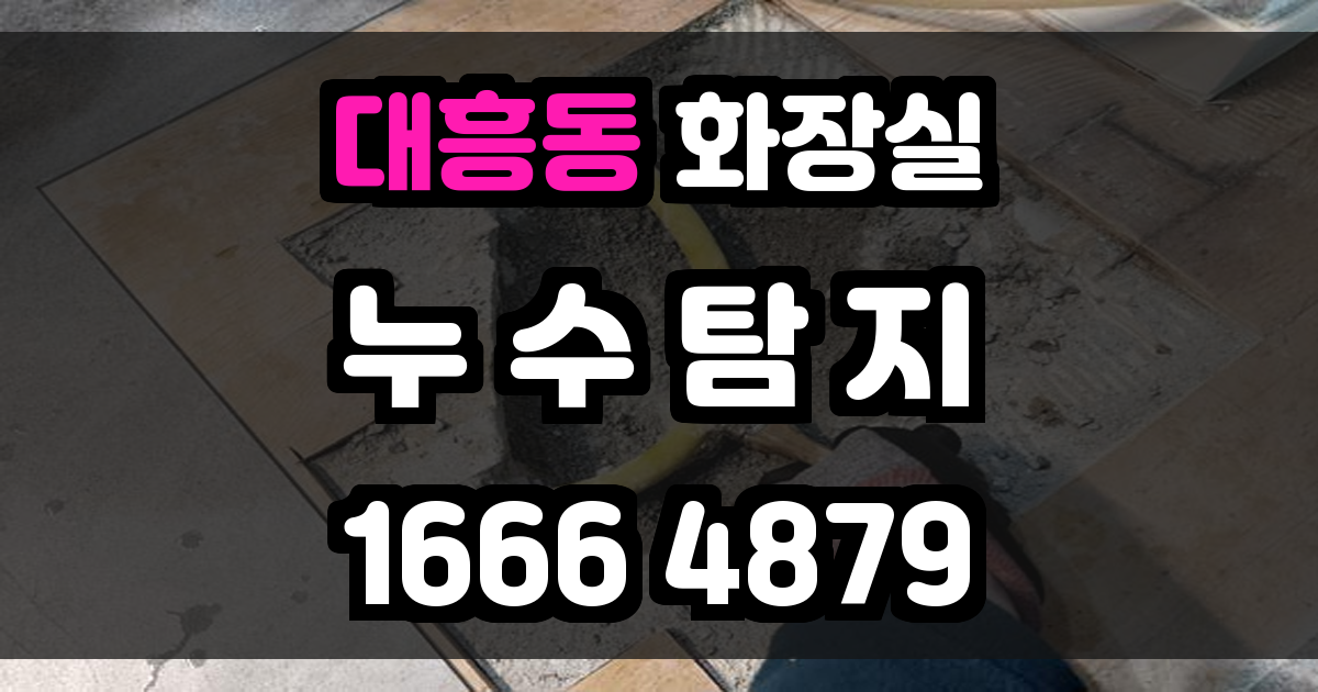 대흥동 화장실 누수