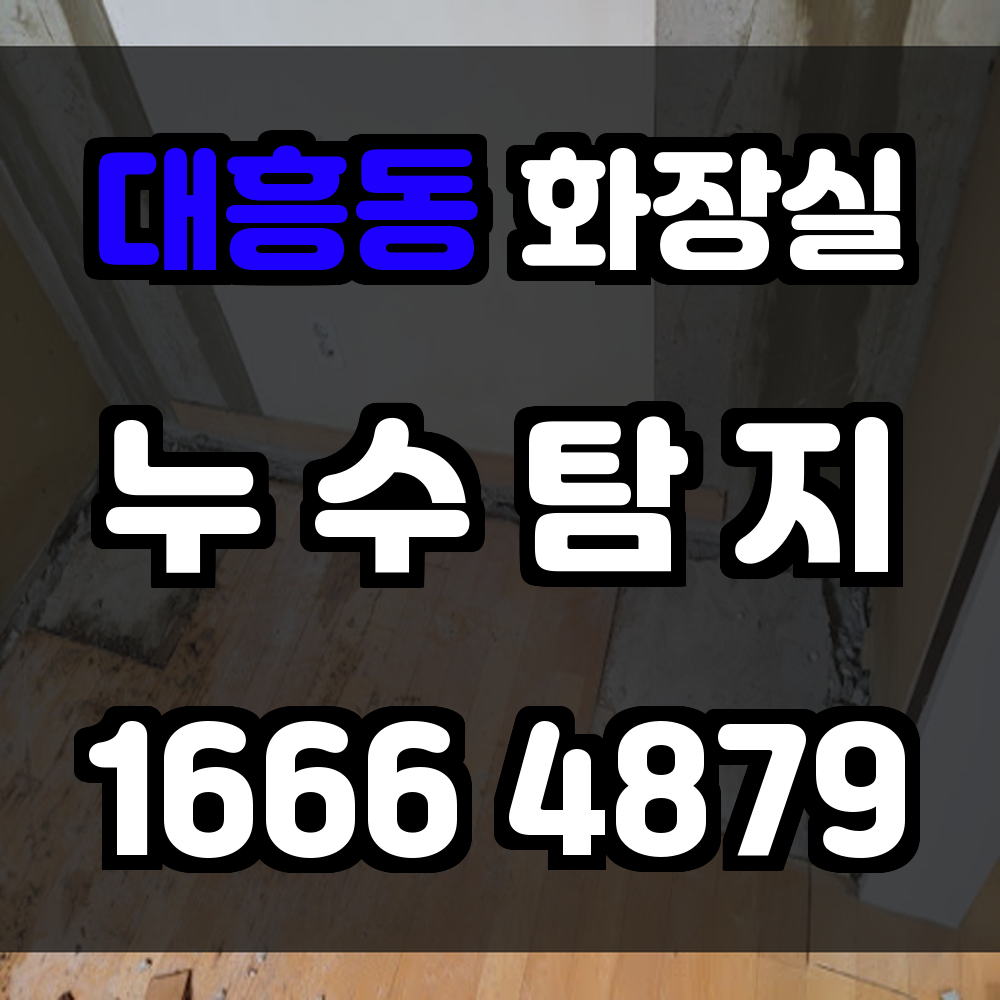 대흥동 화장실 누수