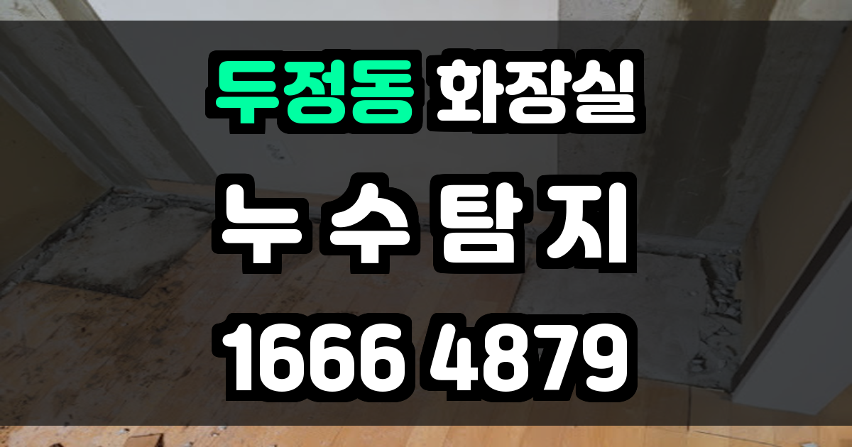 두정동 화장실 누수