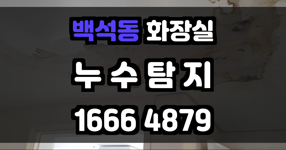 백석동 화장실 누수