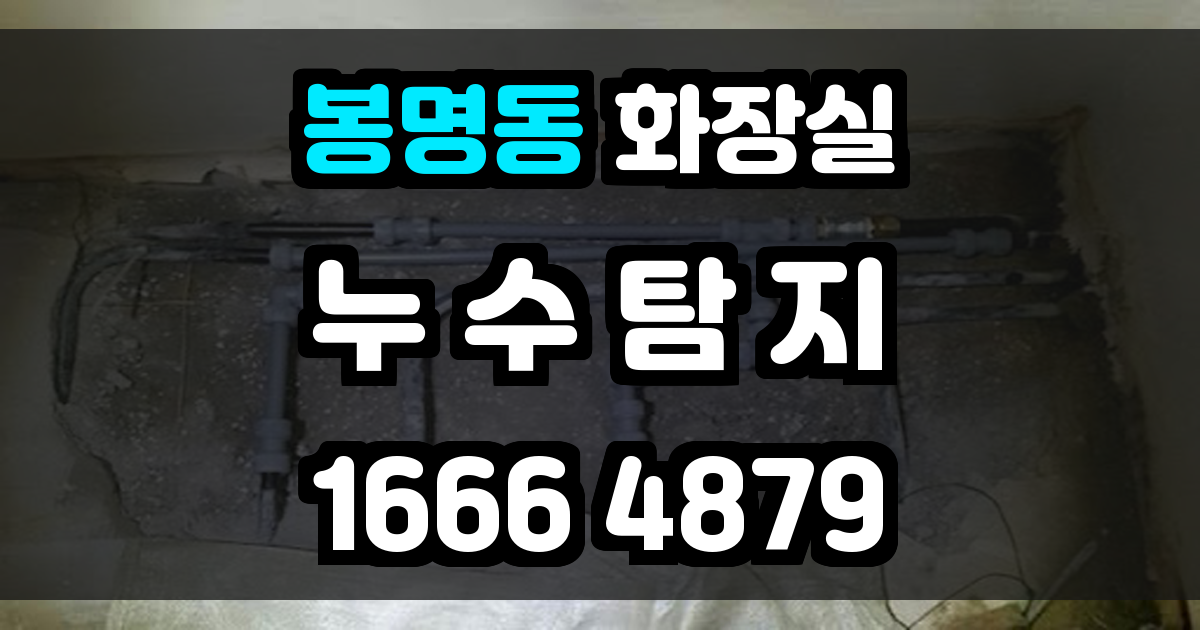 봉명동 화장실 누수