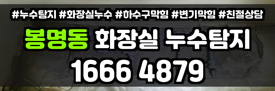 봉명동 화장실 누수