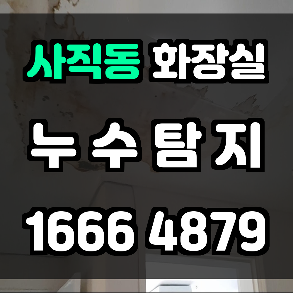 사직동 화장실 누수탐지 보이지 않는 누수까지 정확하게 진단해드립니다