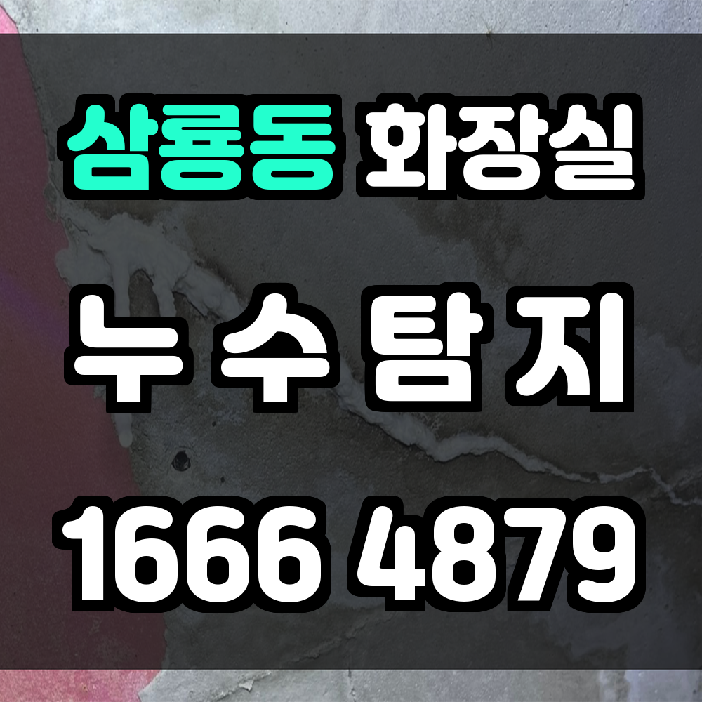 삼룡동 화장실 누수탐지 꼼꼼하고 신속한 점검 서비스