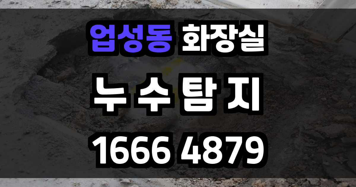 업성동 화장실 누수