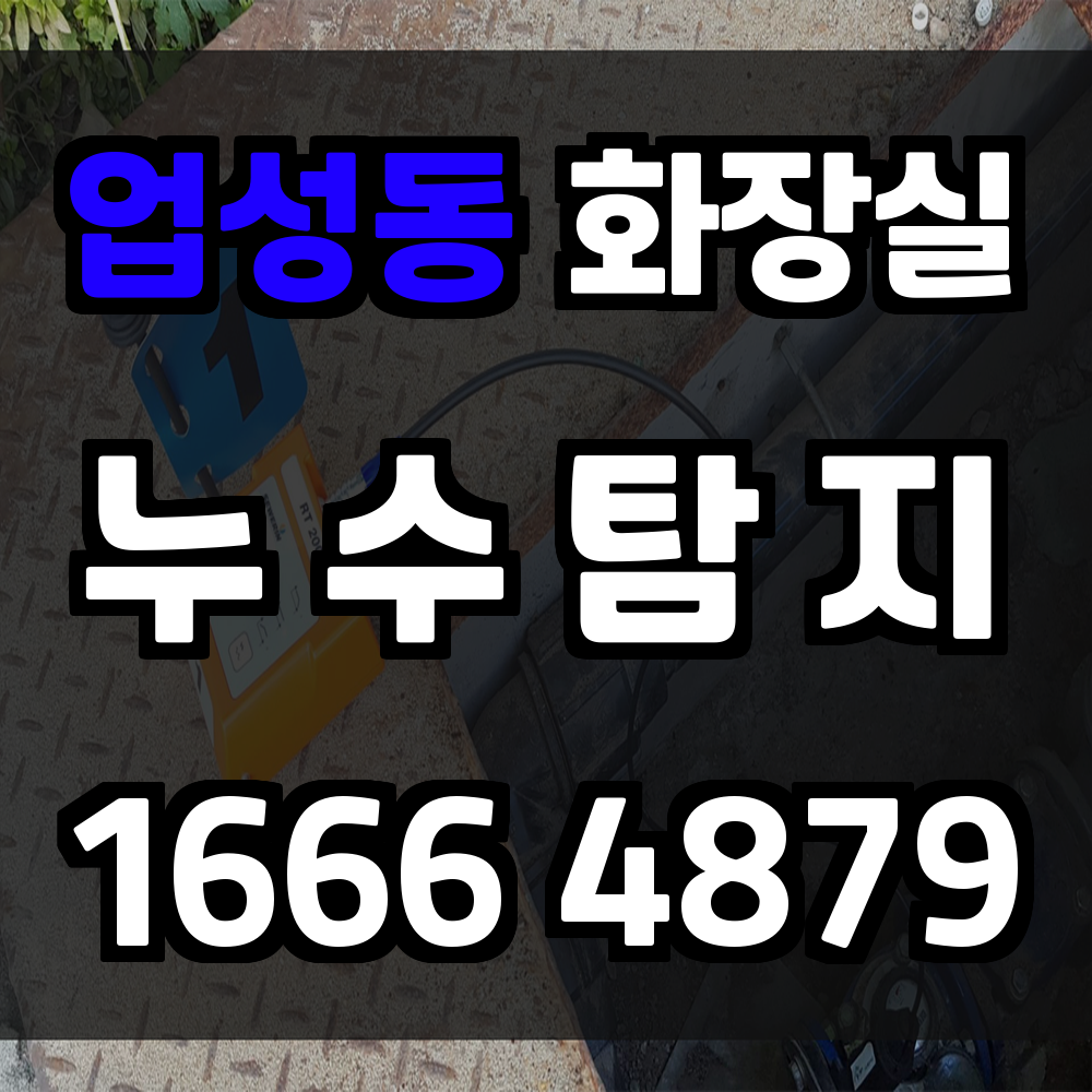 업성동 화장실 누수탐지로 안전하고 위생적인 생활 확보