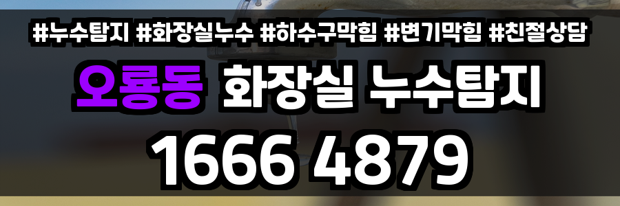 오룡동 화장실 누수
