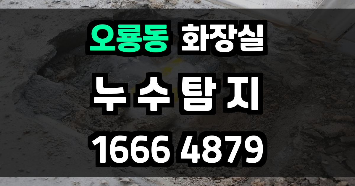오룡동 화장실 누수