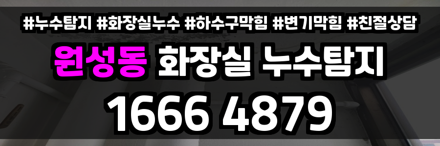 원성동 화장실 누수