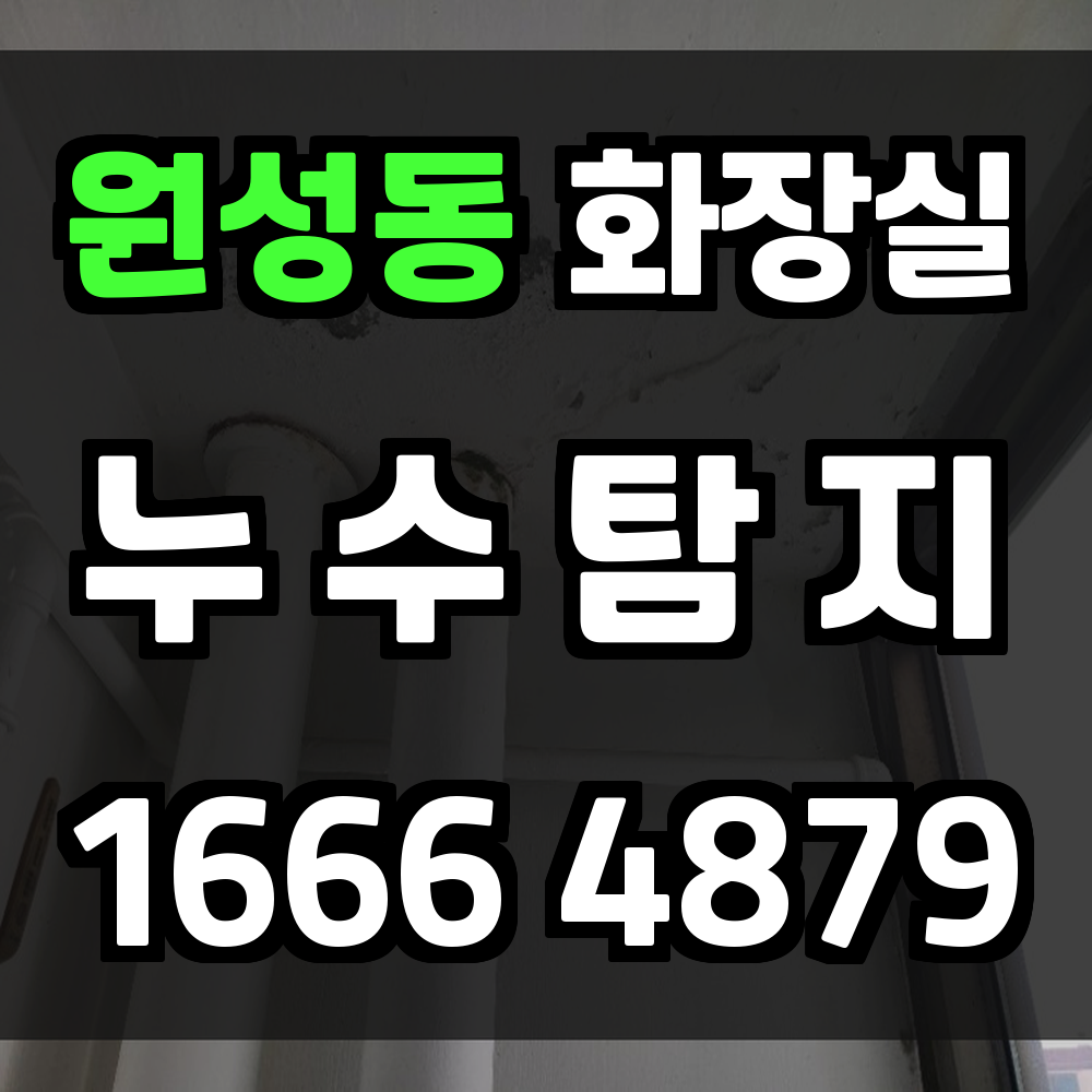 원성동 화장실 누수탐지로 생활 안전과 위생 강화