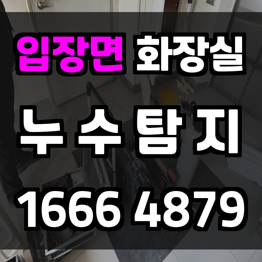입장면 화장실 누수탐지로 생활 불편과 재산 피해 예방