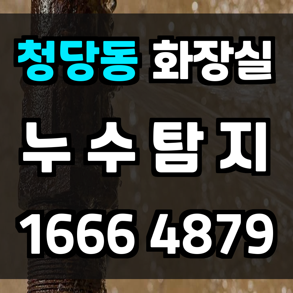 청당동 화장실 누수탐지로 안전한 생활환경을 지키는 방법