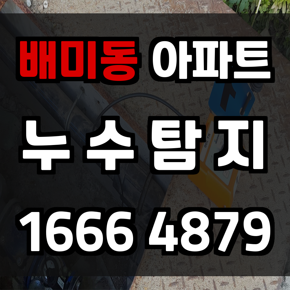 배미동 아파트 누수탐지 빠르게 확인하고 정확하게 진단하세요