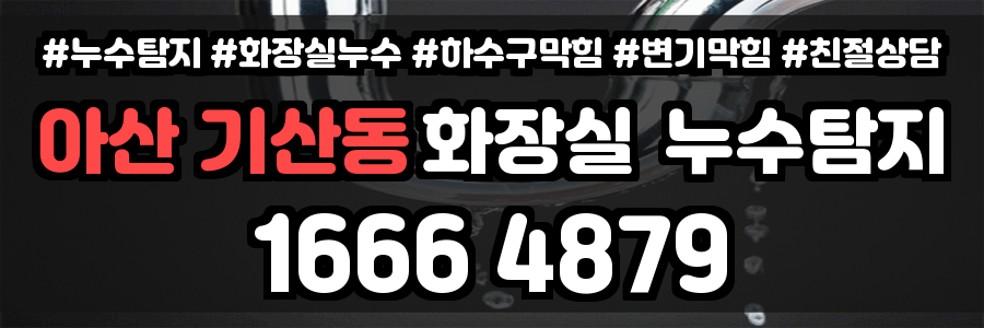 아산 기산동 화장실 누수