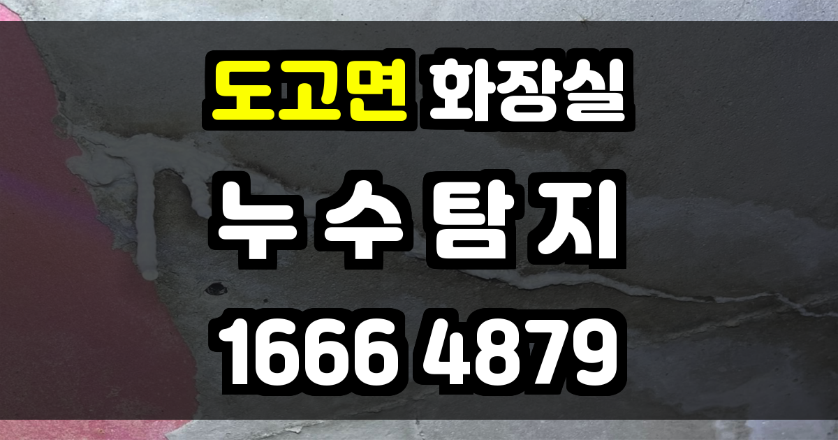 도고면 화장실 누수