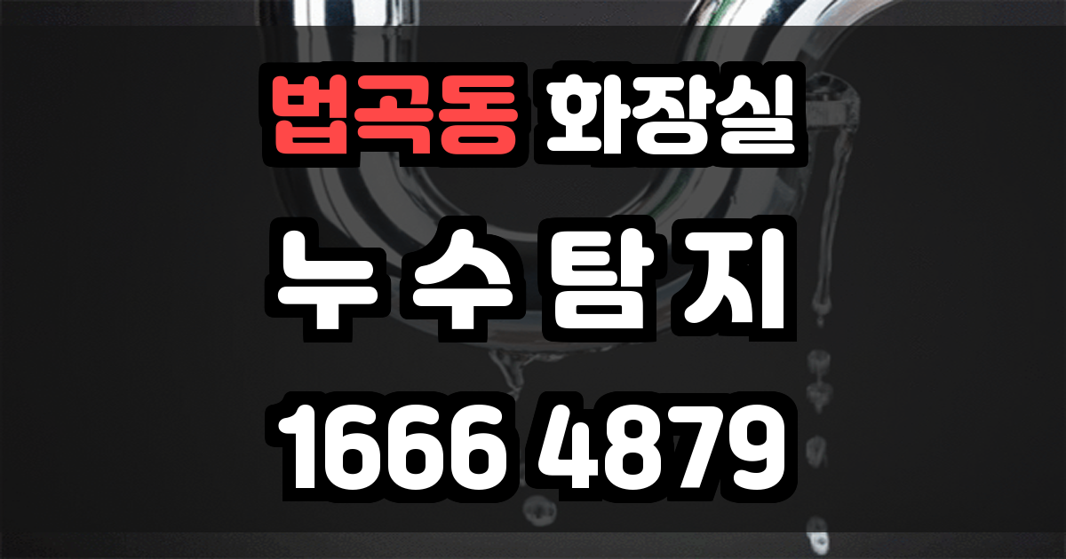 법곡동 화장실 누수