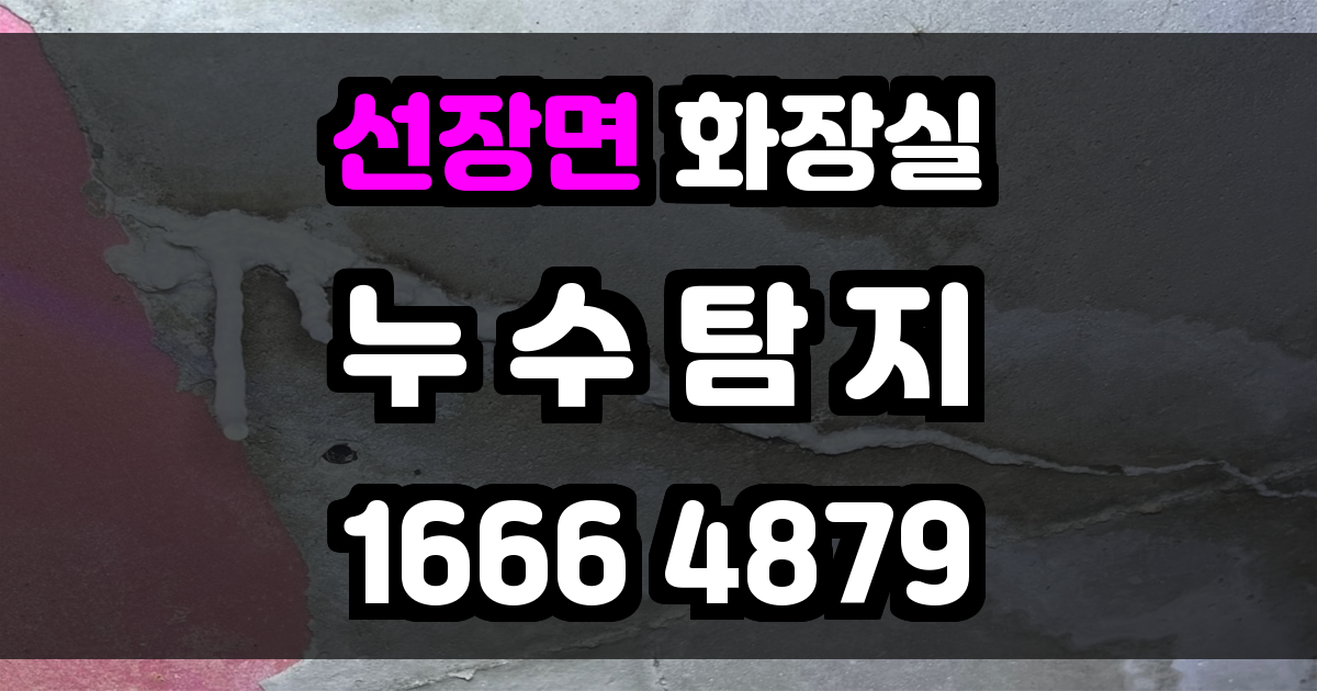 선장면 화장실 누수