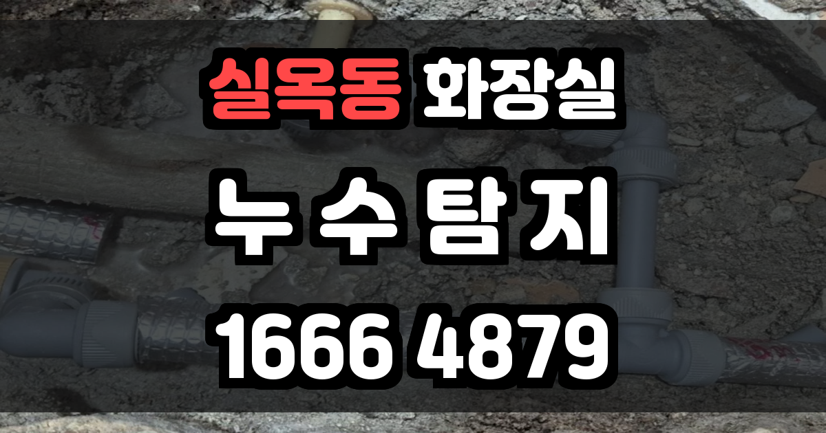 실옥동 화장실 누수