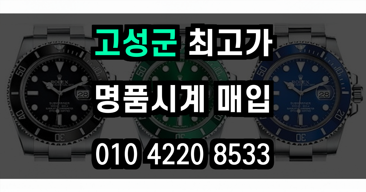 고성군 로렉스 매입