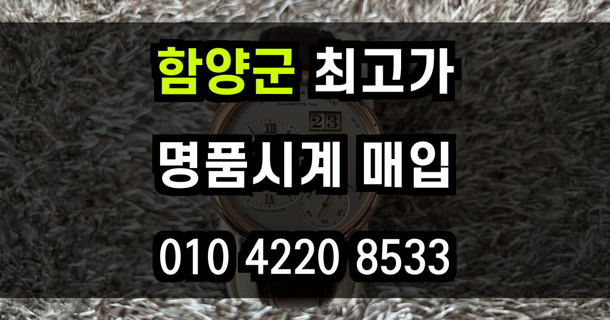 함양군 로렉스 매입