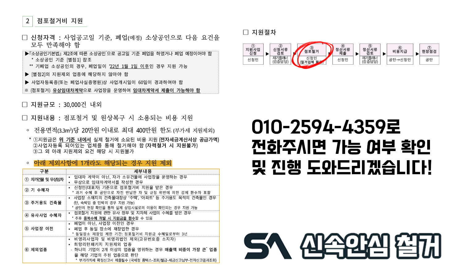 철거비 지원