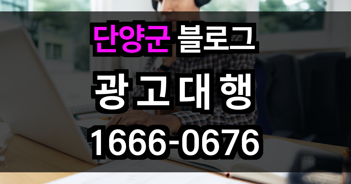 단양군 블로그 광고