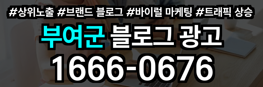 부여군 블로그 광고