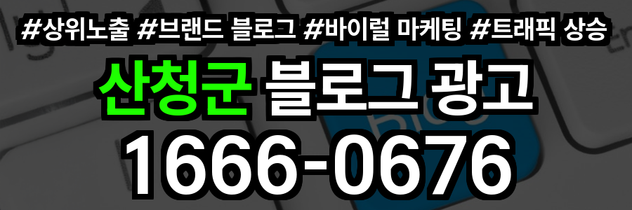 산청군 블로그 광고